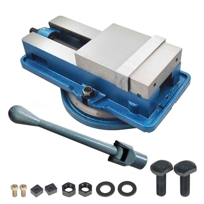 DURAFORCE Lockdown CNC Milling Machine Bench Vise 6 × 7.5 Inch With 360° Swiveling Base