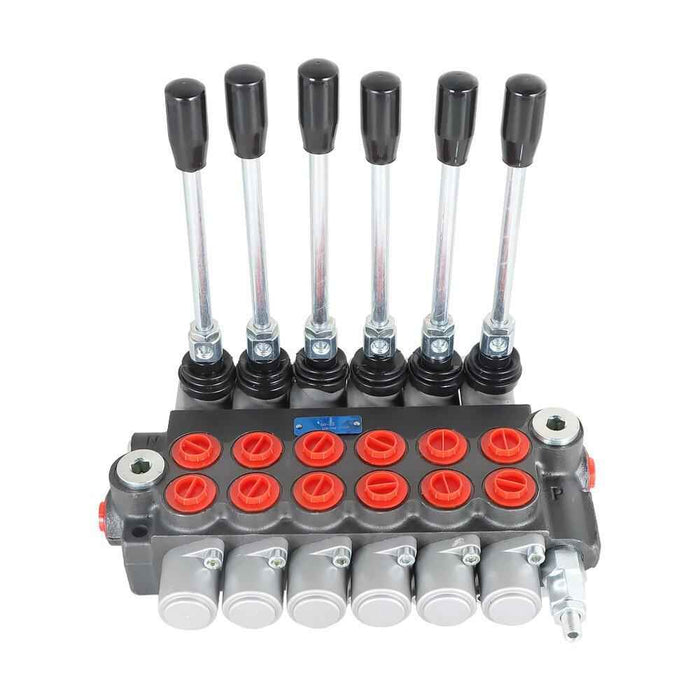DURAFORCE 11GPM 6 Spool Hydraulic Directional Control Valve Adjustable 3600PSI