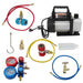 DURAFORCE Air Vacuum Pump Gauge Set 3 CFM Combo HVAC + R134A Kit AC 5pa 1720 RPM