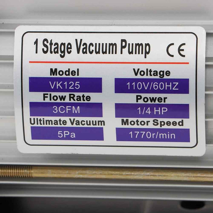 DURAFORCE Air Vacuum Pump Gauge Set 3 CFM Combo HVAC + R134A Kit AC 5pa 1720 RPM