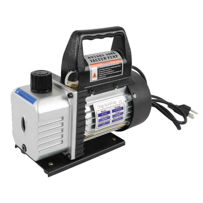 DURAFORCE Air Vacuum Pump Gauge Set 3 CFM Combo HVAC + R134A Kit AC 5pa 1720 RPM