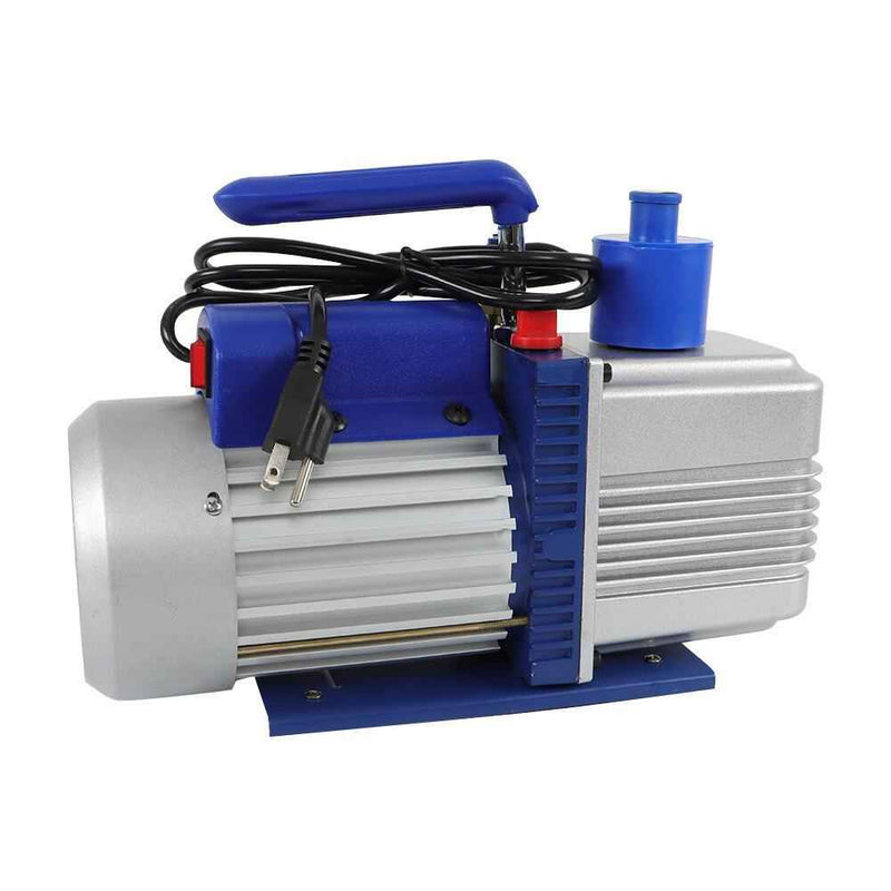 DURAFORCE 110V 9.6 CFM Single-Stage Rotary Vane HVAC 1 HP Air Vacuum Pump with Oil Bottle