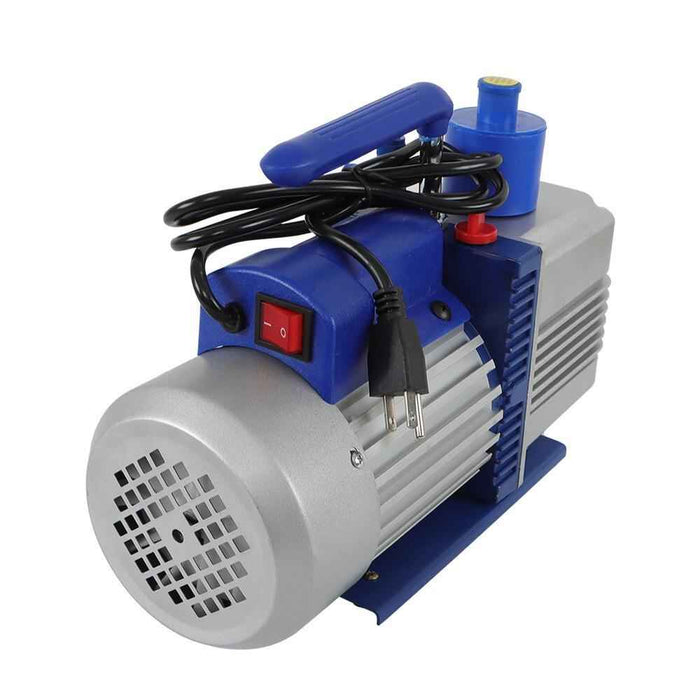 DURAFORCE 110V 9.6 CFM Single-Stage Rotary Vane HVAC 1 HP Air Vacuum Pump with Oil Bottle