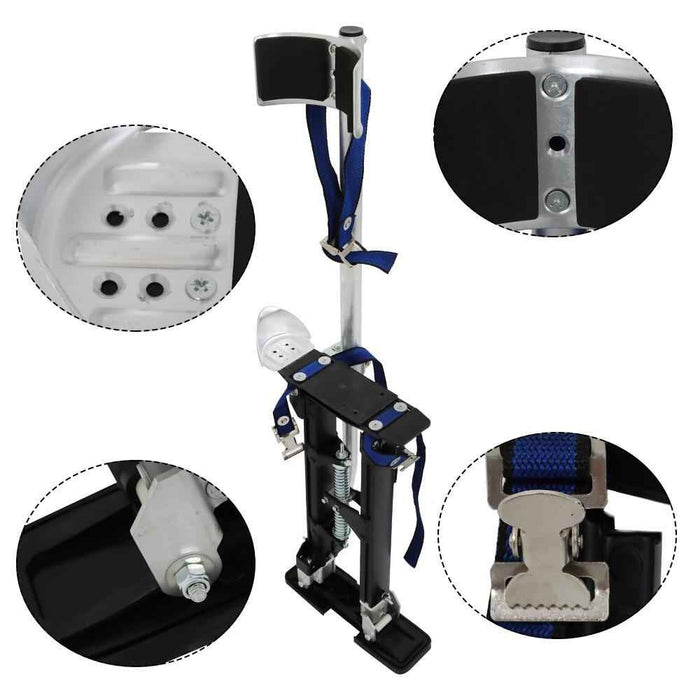 DURAFORCE 18”-30” Drywall Stilts Tool Adjustable For Painters Walking Taping Black