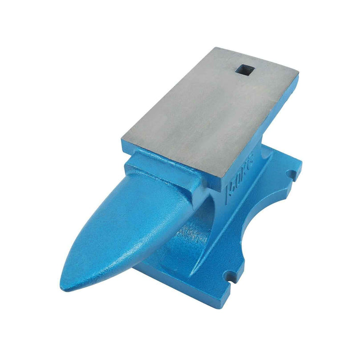 DURAFORCE 110 lb Anvil Blacksmith Forged Steel 50kg Heat Treated Long Round Horn