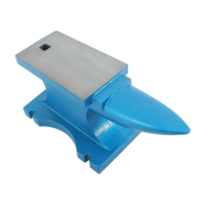 DURAFORCE 110 lb Anvil Blacksmith Forged Steel 50kg Heat Treated Long Round Horn