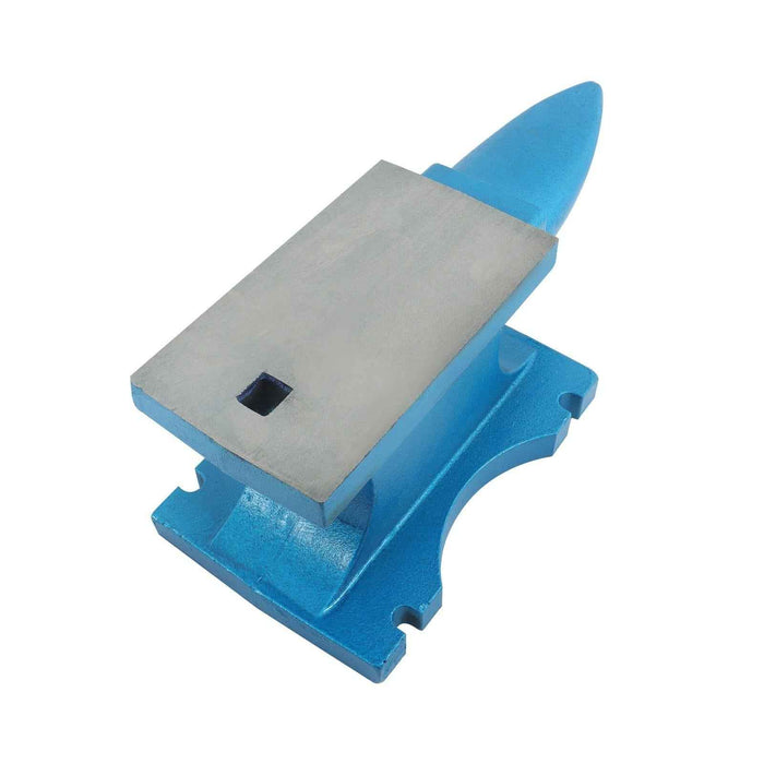 DURAFORCE 110 lb Anvil Blacksmith Forged Steel 50kg Heat Treated Long Round Horn