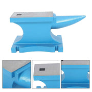 DURAFORCE 99 lb Single Horn Blacksmith Anvil Cast-Iron 45kg Heat Treated Long Round Horn