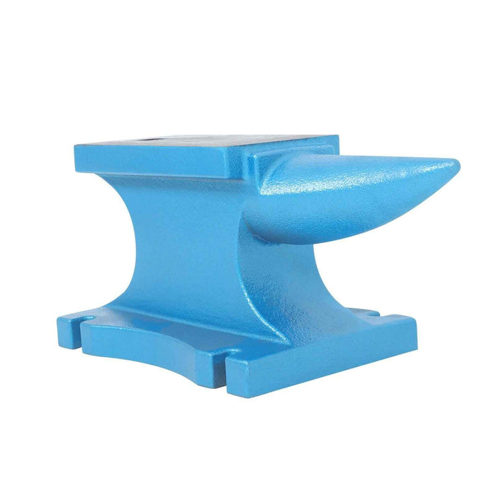 DURAFORCE 99 lb Single Horn Blacksmith Anvil Cast-Iron 45kg Heat Treated Long Round Horn