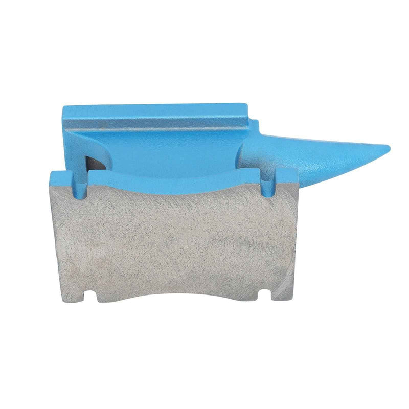DURAFORCE 99 lb Single Horn Blacksmith Anvil Cast-Iron 45kg Heat Treated Long Round Horn