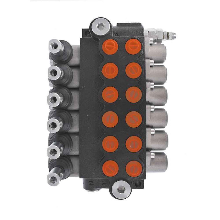 DURAFORCE High Quality 6Spool 13GPM Hydraulic Control Valve Double Acting 3600PSI SAE Port