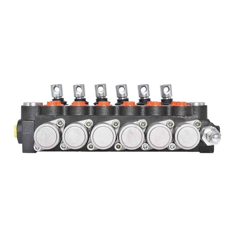 DURAFORCE High Quality 6Spool 13GPM Hydraulic Control Valve Double Acting 3600PSI SAE Port