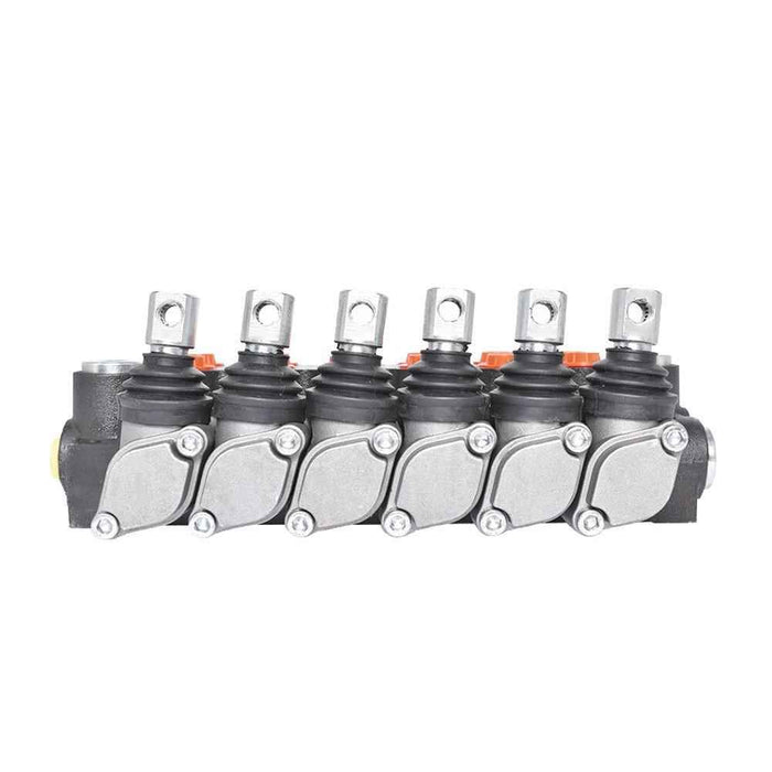 DURAFORCE High Quality 6Spool 13GPM Hydraulic Control Valve Double Acting 3600PSI SAE Port