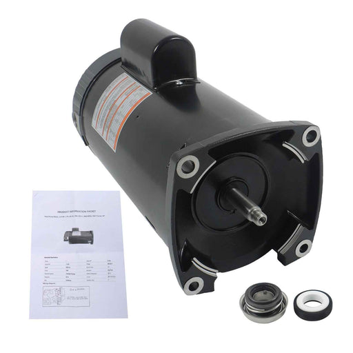 DURAFORCE 2 HP Single Speed Electric Pool Pump 3450RPM 230V Square Flange Pool Motor B2843