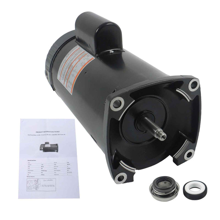 DURAFORCE 2 HP Single Speed Electric Pool Pump 3450RPM 230V Square Flange Pool Motor B2843