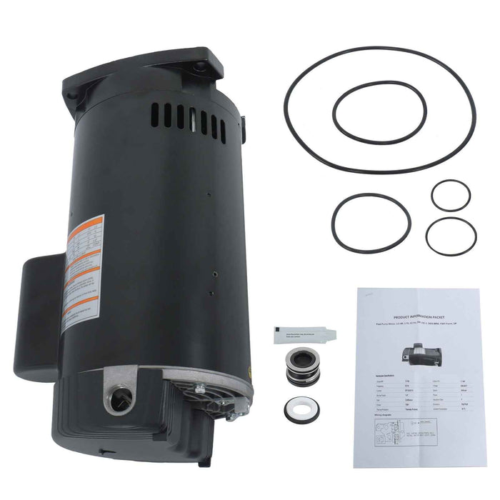 DURAFORCE 1.5HP Square Flange Pool Pump Stainless Steel B2842 Pool Pump Motor 3450 RPM