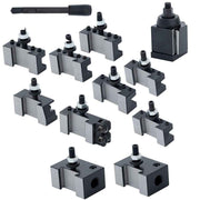 DURAFORCE AXA Wedge Type Quick Change Tool Post 250-111 Set 11Pcs Steel for 6" - 12" Lathe