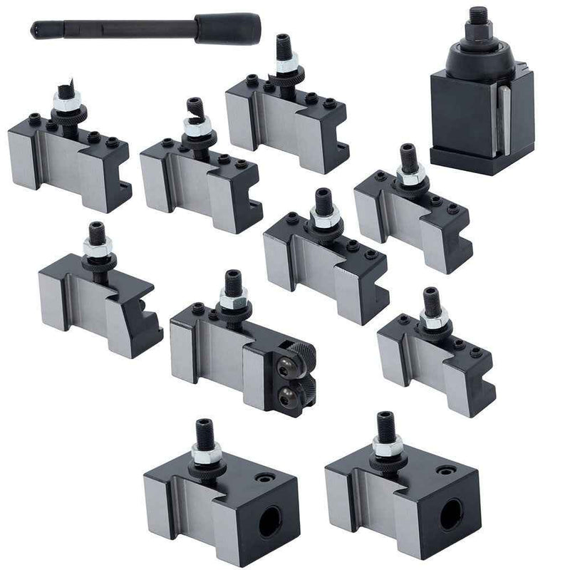 DURAFORCE AXA Wedge Type Quick Change Tool Post 250-111 Set 11Pcs Steel for 6" - 12" Lathe