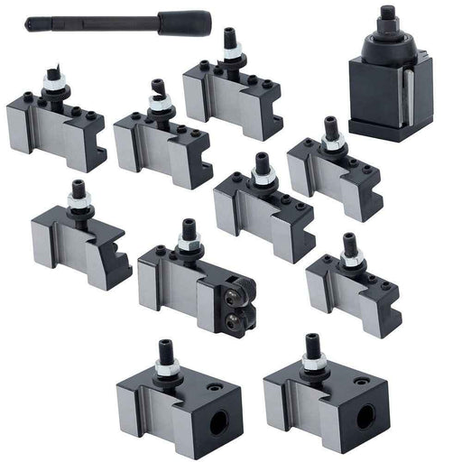 DURAFORCE AXA Wedge Type Quick Change Tool Post 250-111 Set 11Pcs Steel for 6" - 12" Lathe