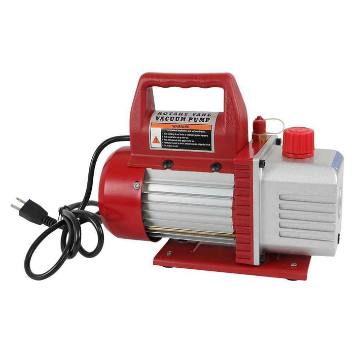 DURAFORCE 4CFM 1/3HP Air Vacuum Pump Gauge Rotary Vane HVAC A/C Refrigeration Kit