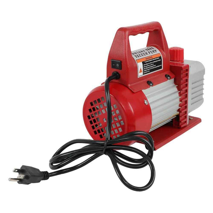 DURAFORCE 4CFM 1/3HP Air Vacuum Pump Gauge Rotary Vane HVAC A/C Refrigeration Kit