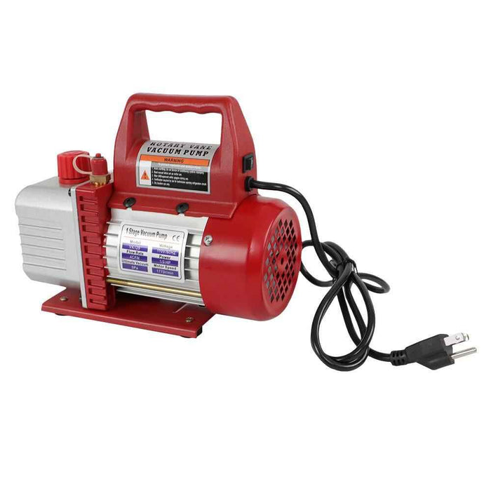 DURAFORCE 4CFM 1/3HP Air Vacuum Pump Gauge Rotary Vane HVAC A/C Refrigeration Kit