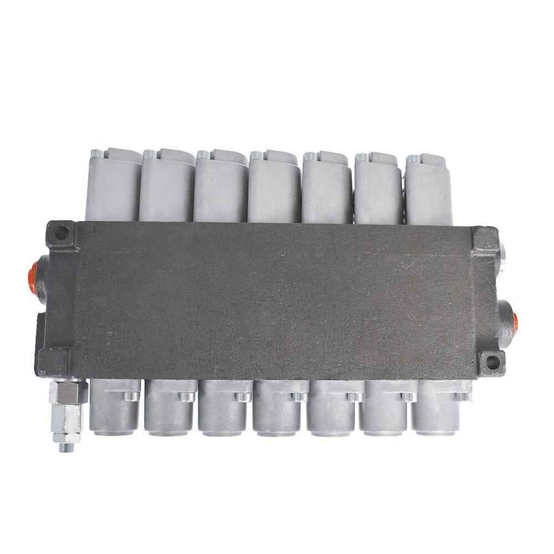 DURAFORCE 11GPM Hydraulic Monoblock Double Acting Control Valve SAE Ports 7 Spool