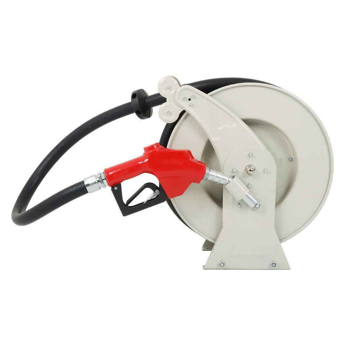 DURAFORCE 33' × 1" Fuel Hose Reel Retractable Diesel Hose Reel W/ Auto Refueling Gun
