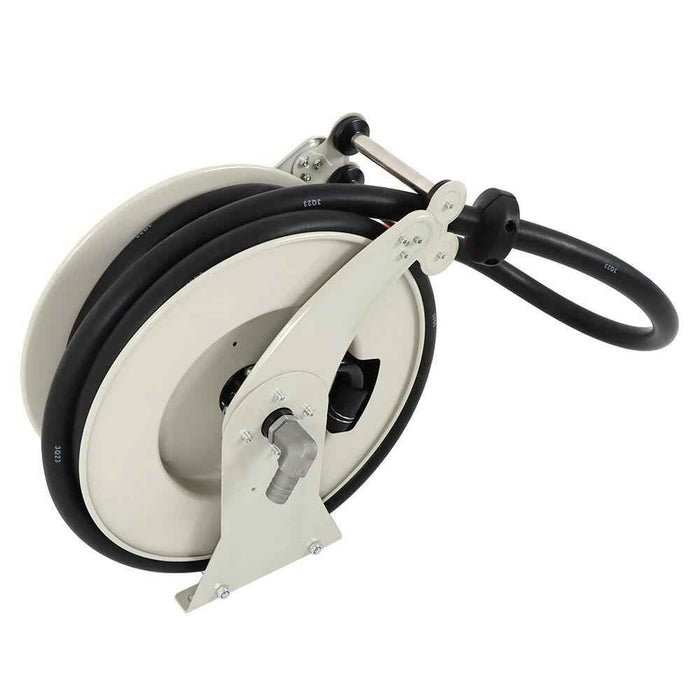 DURAFORCE 33' × 1" Fuel Hose Reel Retractable Diesel Hose Reel W/ Auto Refueling Gun