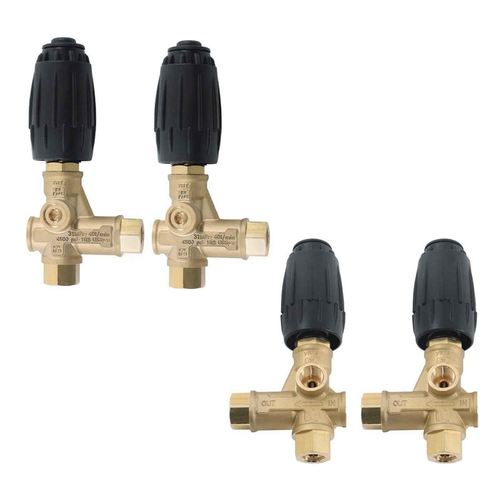 DURAFORCE 4Pack 8GPM Unloader Valve VRT3-310 4350 PSI 3/8" FNPT Pressure Washer Pump