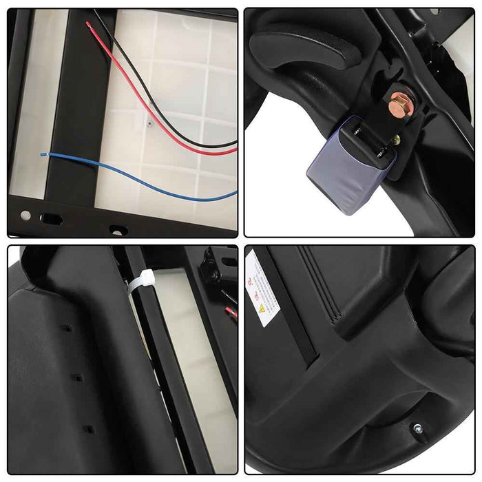 DURAFORCE Universal Forklift Seat With Retractable Seat Belt Switch For Cat Toyota Nissan