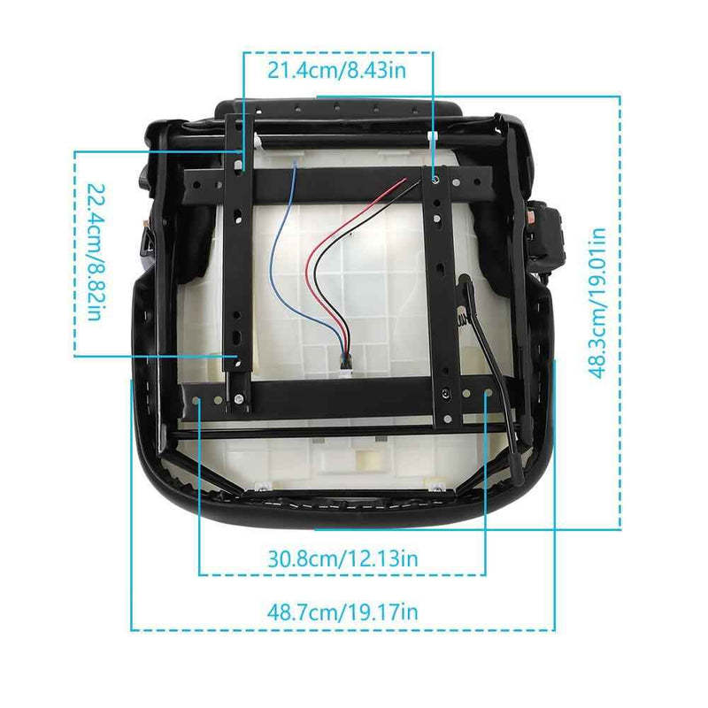 DURAFORCE Universal Forklift Seat With Retractable Seat Belt Switch For Cat Toyota Nissan