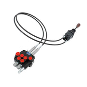 DURAFORCE P80 Remote Control Valve Kit: 2 Spool Valve 21GPM + Cables 25MPa + Joystick