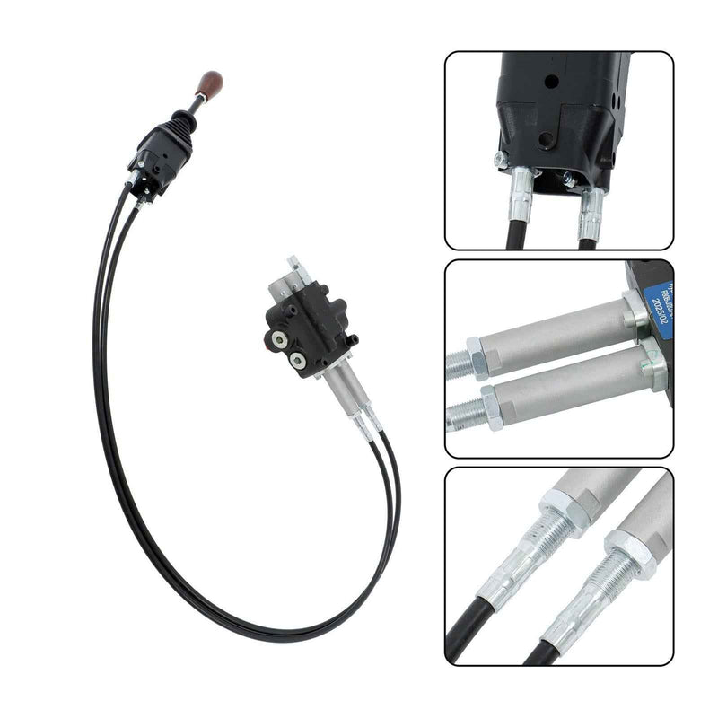 DURAFORCE P80 Remote Control Valve Kit: 2 Spool Valve 21GPM + Cables 25MPa + Joystick