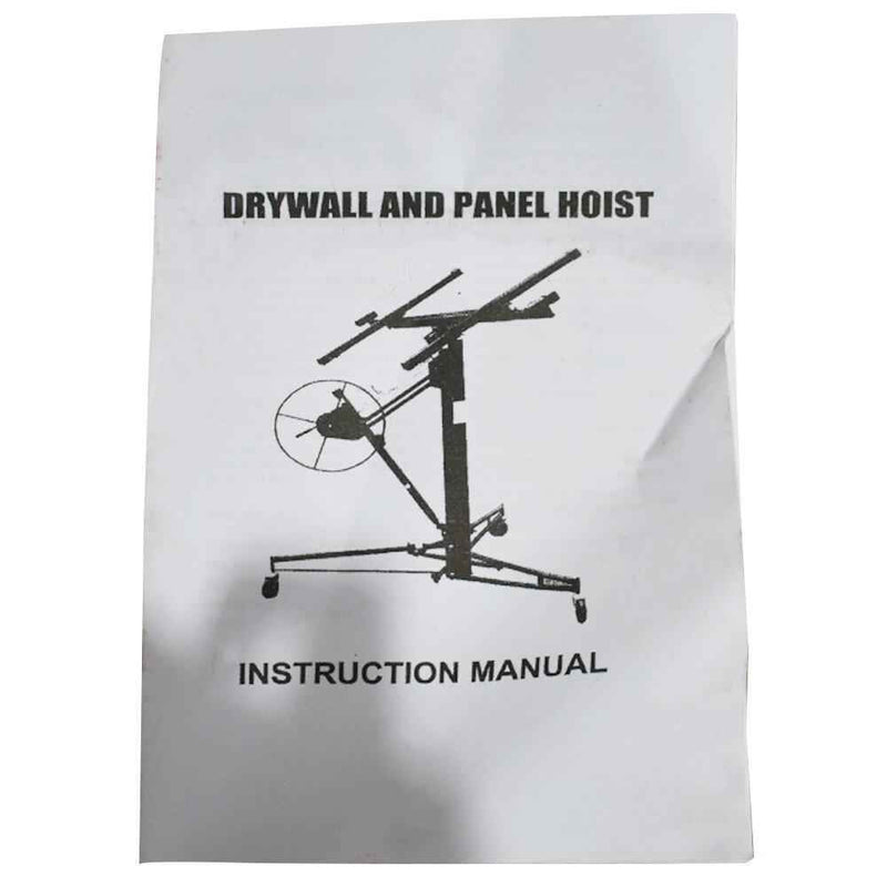 DURAFORCE 16 Ft Drywall Rolling Lifter Panel Hoist Jack Lifter w/ Lockable Wheels