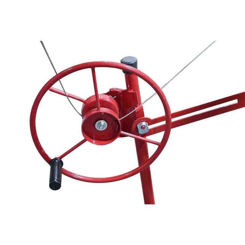 DURAFORCE 16 Ft Drywall Rolling Lifter Panel Hoist Jack Lifter w/ Lockable Wheels