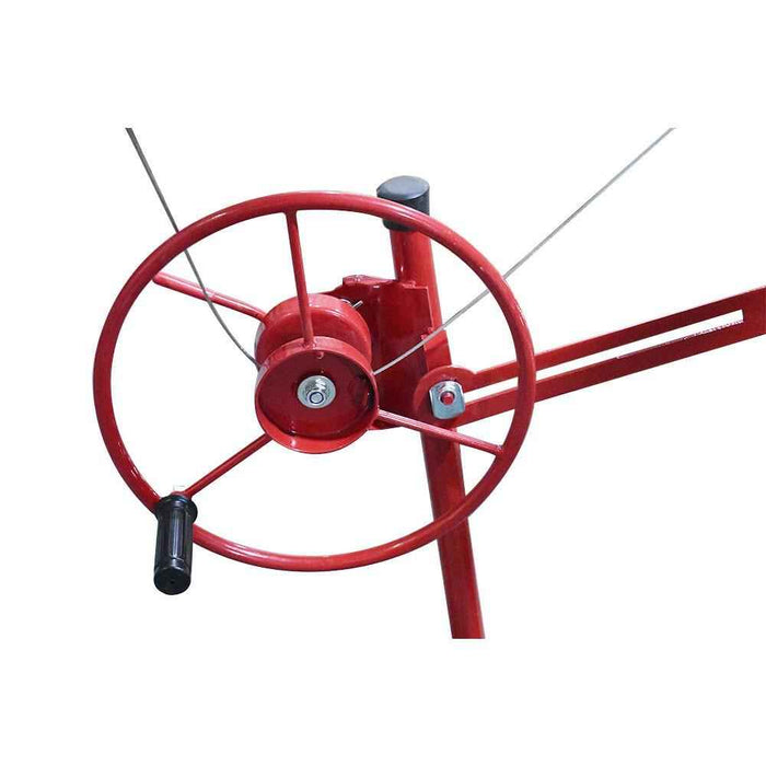 DURAFORCE 16 Ft Drywall Rolling Lifter Panel Hoist Jack Lifter w/ Lockable Wheels