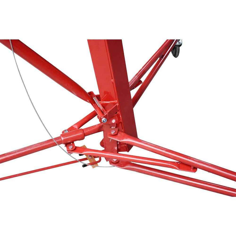 DURAFORCE 16 Ft Drywall Rolling Lifter Panel Hoist Jack Lifter w/ Lockable Wheels