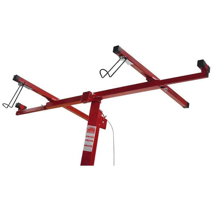 DURAFORCE 16 Ft Drywall Rolling Lifter Panel Hoist Jack Lifter w/ Lockable Wheels