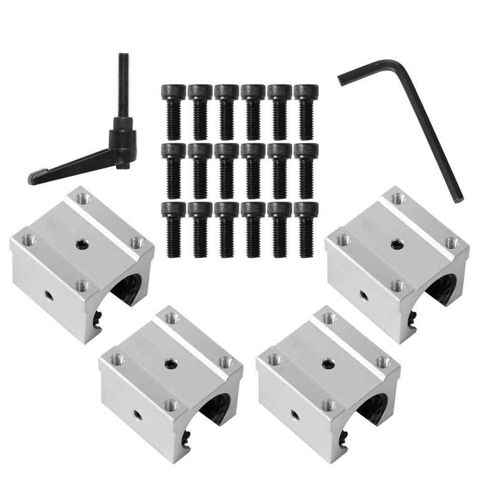 DURAFORCE New 2Pcs SBR20-2200mm Linear Bearings and 4PCS SBR20UU Carriage Bearing Blocks