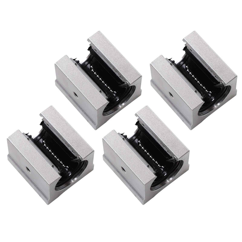 DURAFORCE Linear Rails 2Pcs SBR20-2200mm & 4× SBR20UU Bearing Blocks & 4× Fixing Rings