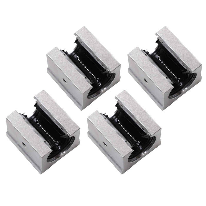 DURAFORCE Linear Rails 2Pcs SBR20-2200mm & 4× SBR20UU Bearing Blocks & 4× Fixing Rings