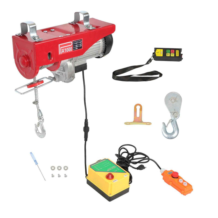 DURAFORCE 110V Electric Hoist, 2200 lbs Electric Winch with 328 ft Wireless Remote Control
