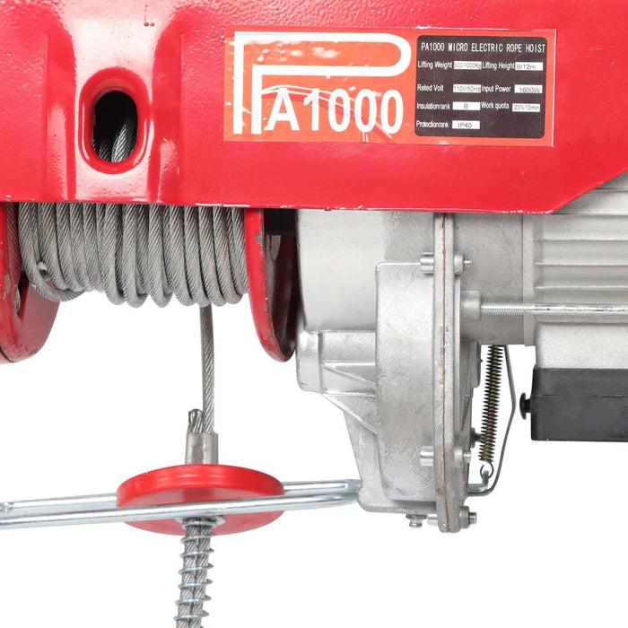 DURAFORCE 110V Electric Hoist, 2200 lbs Electric Winch with 328 ft Wireless Remote Control