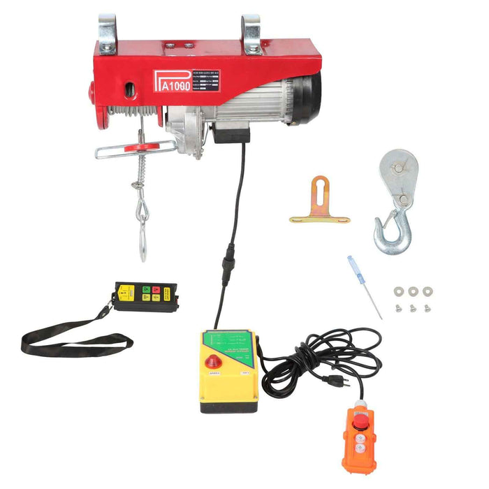 DURAFORCE 110V Electric Hoist, 2200 lbs Electric Winch with 328 ft Wireless Remote Control