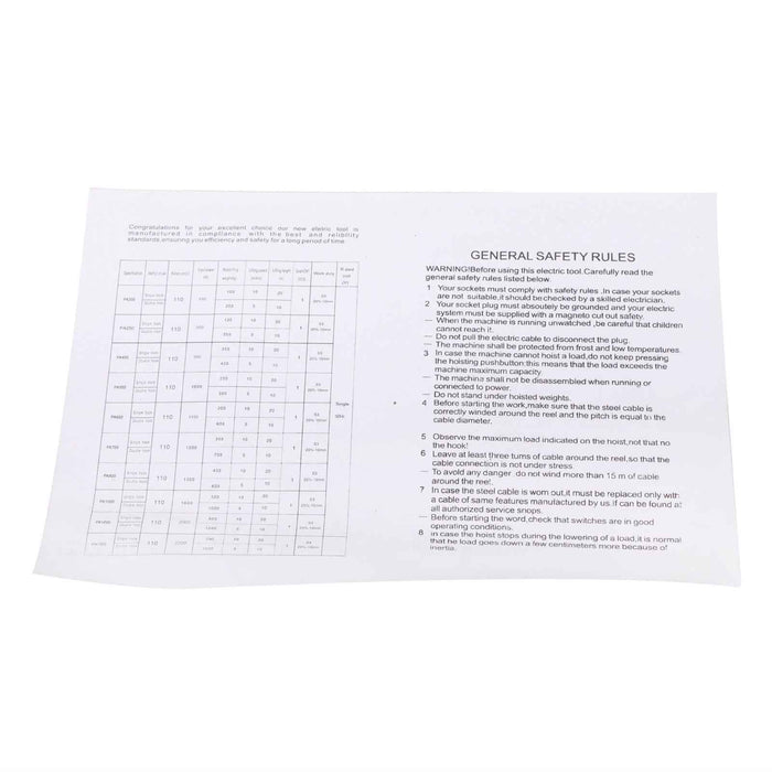 DURAFORCE 110V Electric Hoist, 2200 lbs Electric Winch with 328 ft Wireless Remote Control