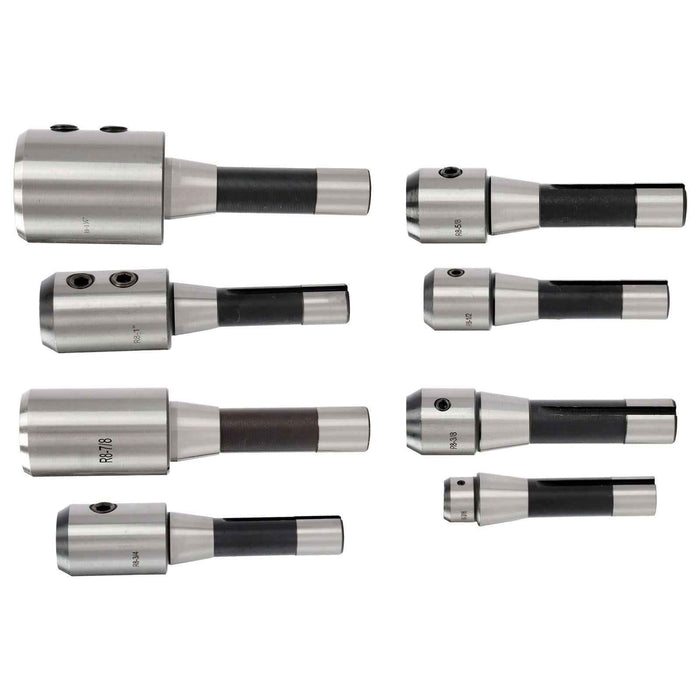 DURAFORCE New 8Pack Precision 3/16~1-1/4" R8 End Mill Tool Holder Set for Milling Machine