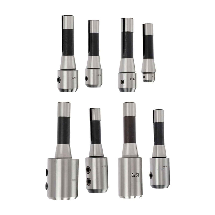 DURAFORCE New 8Pack Precision 3/16~1-1/4" R8 End Mill Tool Holder Set for Milling Machine