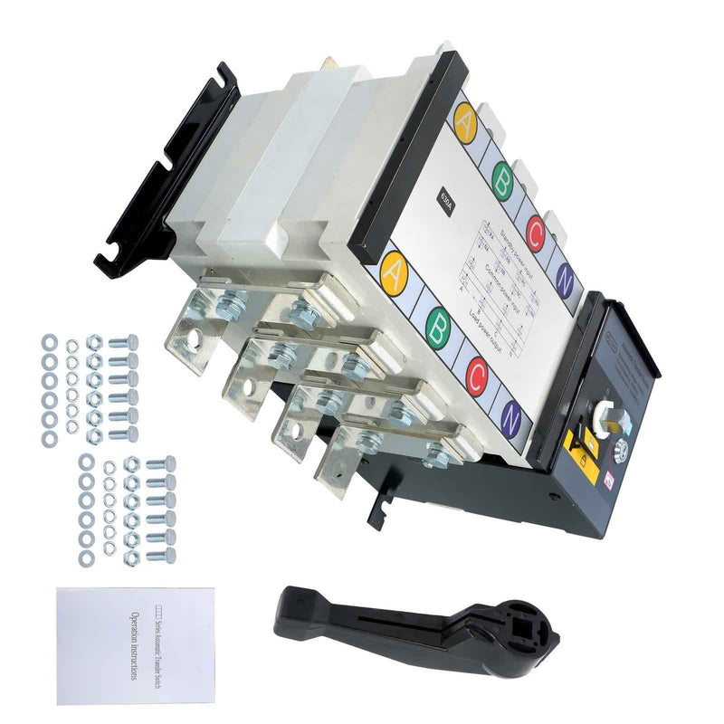 DURAFORCE New Industrial Automatic Transfer Switch 110/220V Grid to AC Generator 630A 4P