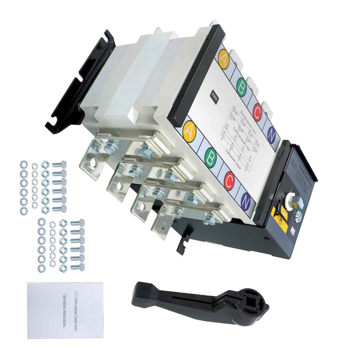 DURAFORCE New Industrial Automatic Transfer Switch 110/220V Grid to AC Generator 630A 4P